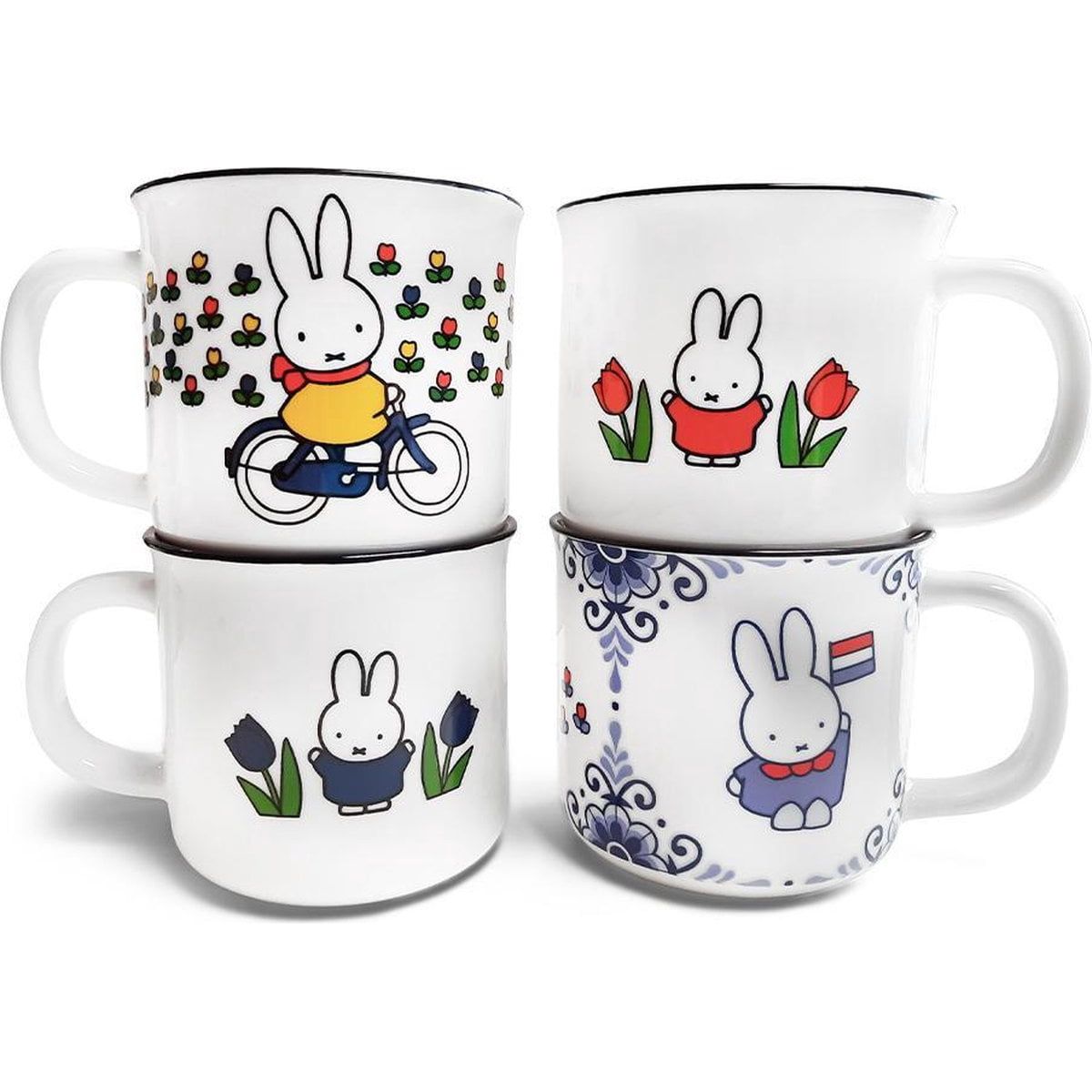 Retro mok ''Nijntje Met Tulpen - Oranje