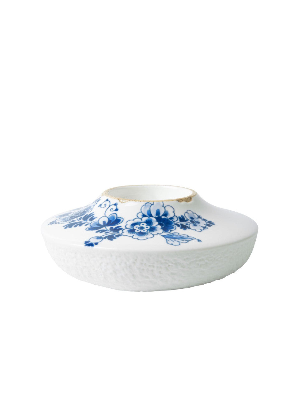 Blauw Bloesem waxinelichthouder van porselein met Delfts blauw decor