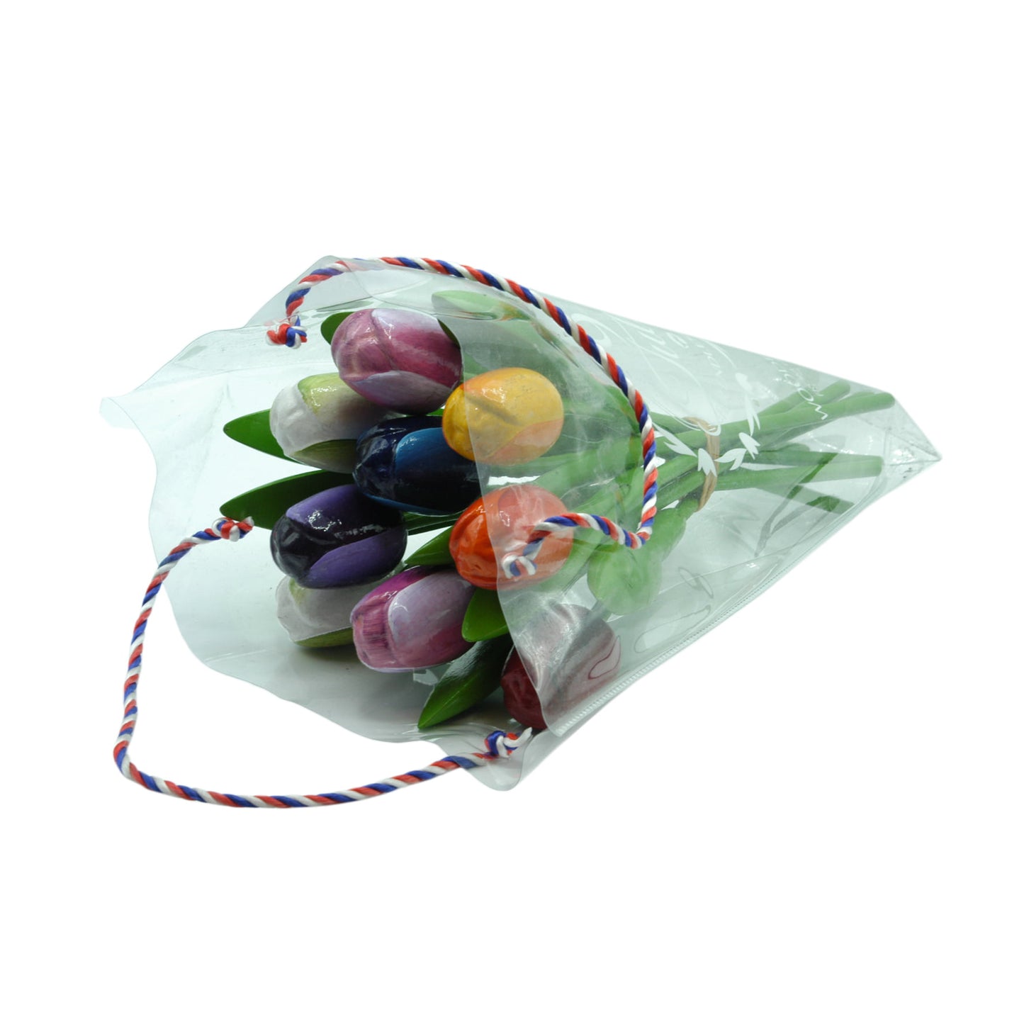 Houten Tulpenboeket - 9 Stuks in Diverse Kleuren