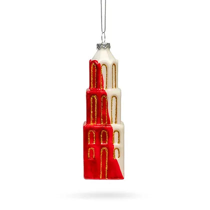 Domtoren ornament rood/wit