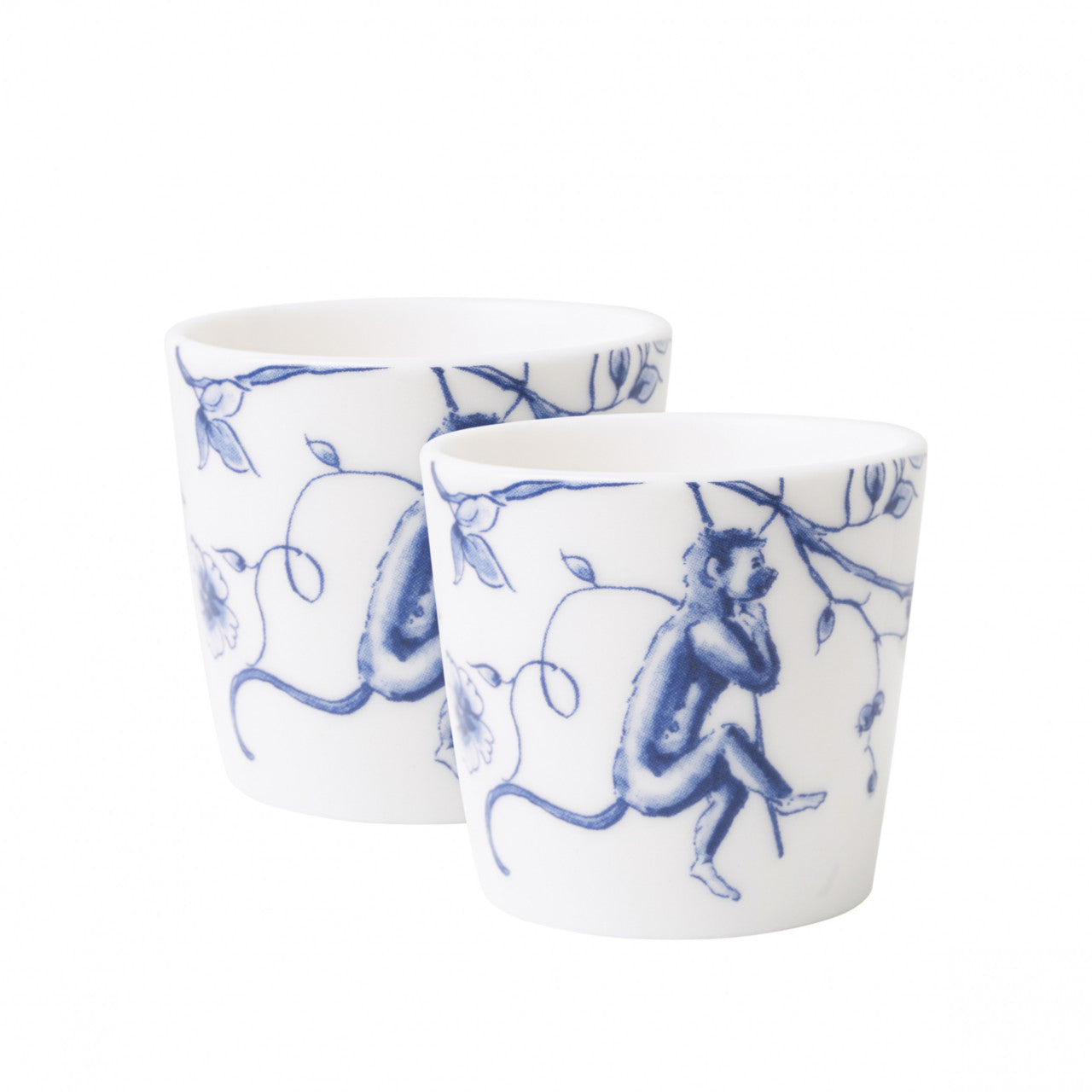 Begin je ochtend met een glimlach dankzij deze schattige set van 2 aapjes eierdopjes uit de collectie van Janny van der Heijden. De perfecte manier om je eitje te serveren met een vleugje speelsheid