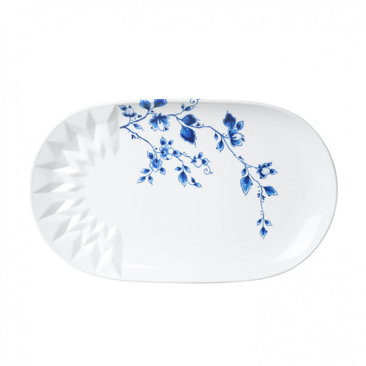 Serveerschaal Blauw Vouw: Een prachtige toevoeging aan je tafelarrangement, ontworpen met het kenmerkende gevouwen ontwerp van Blauw Vouw