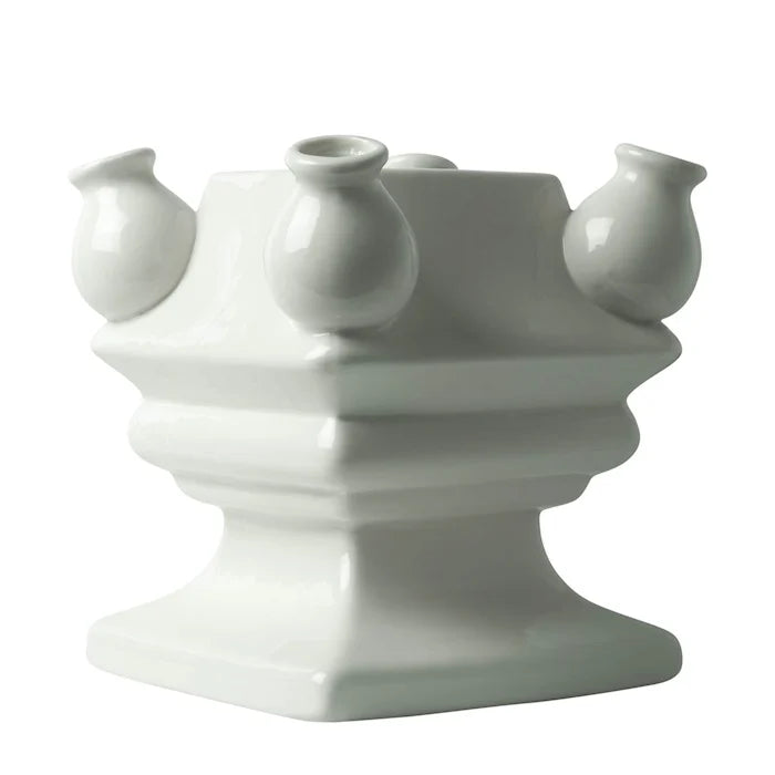 Stapelvaas 3-delig Wit, elegante en moderne tulpenvaas met een verfijnde witte afwerking, geleverd in stijlvolle verpakkingsdozen